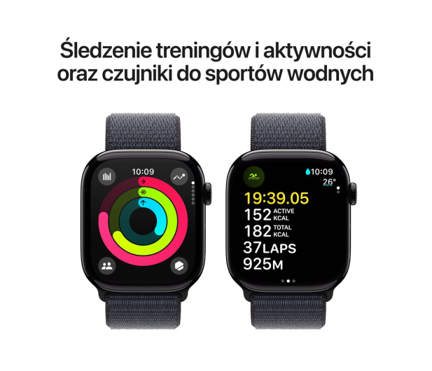 APPLE Watch 10 GPS 46mm koperta z aluminium (onyks) + opaska sportowa (atramentowy) - 1278134 - zdjęcie 4